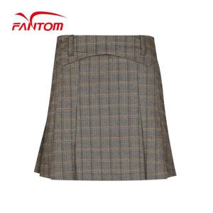 [팬텀] 여성 체크 주름 큐롯 스커트 221B3PC466_BR