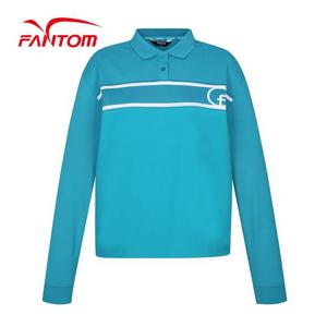 [팬텀] 여성 가슴 시보리 배색 카라 긴팔 티셔츠 221C1TO052_TQ