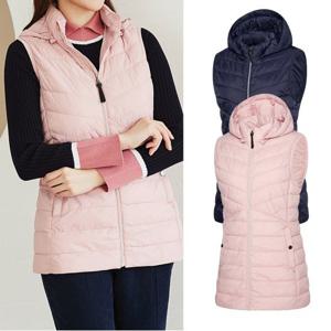 비티알 BTR 여성 골프웨어 겨울 웰론 경량 후드 조끼