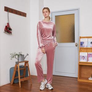 [씨엘코코]CLWP9117 엘레강스 벨벳 트레이닝 팬츠 인디핑크