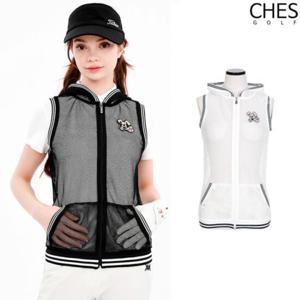 [체스]체스 로로텐 여성골프 망사후드조끼