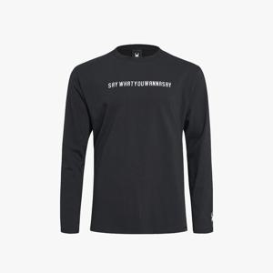 [스파이더] 공용 SWUWS 라이프 스타일 레터링 로고 긴팔 티셔츠 SPHFCNRL345UBLK