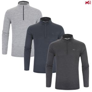 밀레 남자 봄여름 긴팔 메가쿨L 집업 티셔츠 MVRST402