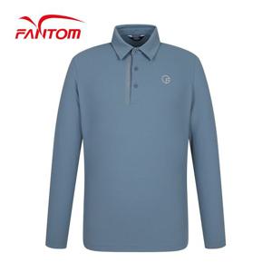 [팬텀] 남성 기모 배색 카라 긴팔 티셔츠 212C3TO902_BL