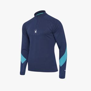 [스파이더] 남성 풋볼 프로웹 자카드 하프 집업 티셔츠 SPHPCNRL212MNVY