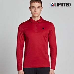 엠리밋 남성 기모 티셔츠 레드 165Q7 겨울 긴팔 카라