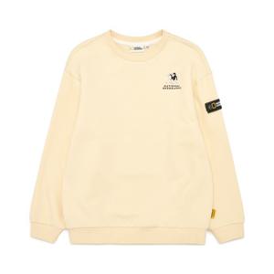 [내셔널지오그래픽 키즈] K234USW930 백그래픽 오버핏 기모맨투맨 CREAM