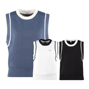 럭스골프 여성 방풍 라운드넥 베스트 조끼 LB3W528W