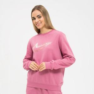 [나이키]나이키 핑크 골드 빅스우시 루즈핏 여성 기모 맨투맨티