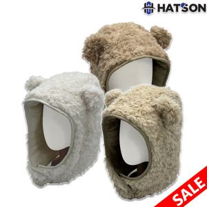 [햇츠온]여성 뽀글이 곰돌이 바라클라바 후드워머 트루퍼 햇 H34-406