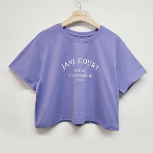 [제인코트(스포츠)]에어터치 아치로고 크롭반팔티 ENA3305-VRPR