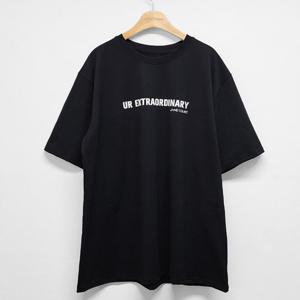 [제인코트(스포츠)]에어터치 오버핏 남녀공용 반팔티 ENA3306-BK