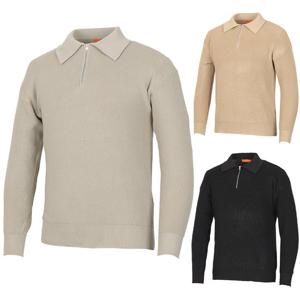 폴로넥 심플 카라 하프 집업 남성 니트 KNWMNT13