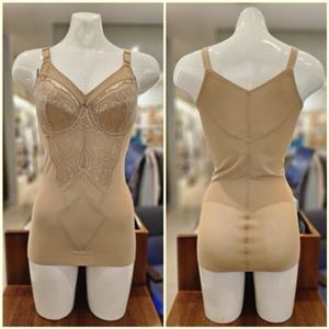 [와코루] 똥뱃살 잘잡아주는 체형보정 와이어 바디쉐이퍼 AB컵 (WBTM101A-SK)