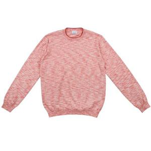 [예작(셔츠)]투톤 풀오버 솔리드 라운드 넥 YJ4SCD403-RE