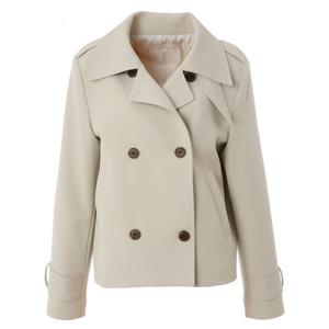 [에이비에프지]일자핏 숏트렌치코트 APY5HR01G