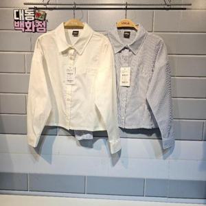 유솔대동백화점 DP01 스트라이프 크롭셔츠 ULYC24251