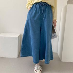 샵앤_ 제이 여성 원마일 데님 와이드 큐롯팬츠 BYGO-WPT-3180