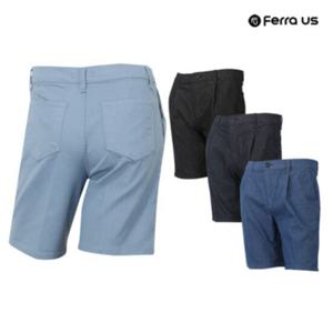 [티엔디]남성 여름 골프웨어 골프 편한 스판 원턱 청 반바지