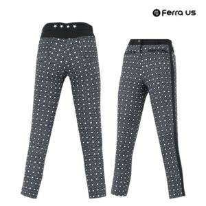 [티엔디]여성 여름 골프웨어 골프 편한 스판 패턴 슬림 바지