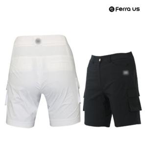 [티엔디]여성 여름 골프웨어 골프 사이드 밴딩 카고 반바지