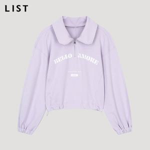 [리스트] 레터링 반집업 칼라 맨투맨_TSJTSO52040_LV