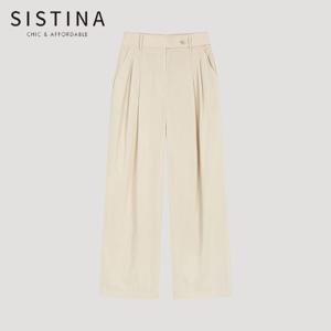 [SISTINA] 인기 라이트 핀턱 스트레이트 팬츠_AWWSLO21750_LB