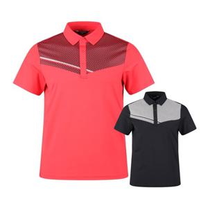 아날도바시니 남성 체커보드 블럭 반팔 골프셔츠 ABMTS42326