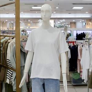 스테파니 DP01 라운드 반팔 면 티셔츠 A24TS4601