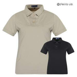 페라어스 여성 빅버튼 포인트 카라 골프 반팔셔츠 ATM3JFU5010