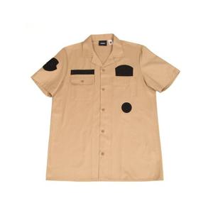 [TMRW] 와펜장식 2포켓 오픈칼라 셔츠(112HOH321M_BE)