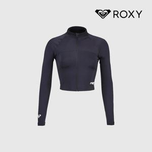 록시 웨이브 라이더 크롭 집업 래쉬가드 BLK0