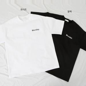 [리빌모아]남자 먼데이 반팔티 티셔츠 RB-TSH-Q020-화이트