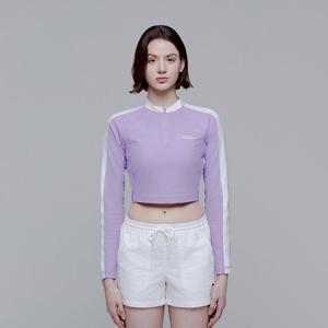 내셔널지오그래픽 N242WRG610 크롭 반집업 래쉬가드 LAVENDER