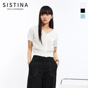 [SISTINA] 인기 부클 브이넥 반팔 가디건_ASKCDO21520