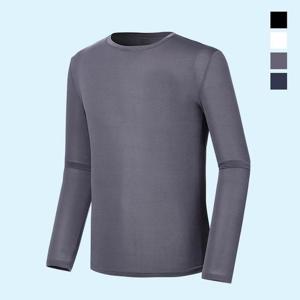 남녀공용 아이스 고스판 라운드 긴팔 쿨티셔츠/이너티셔츠 TZ24-02S1