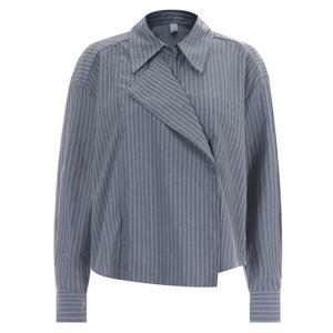 샵앤) 여성 카라넥 스트라이프 셔츠남방 DOO-WSH-11826-네이비