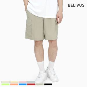 [빌리버스]빌리버스 남성 반바지 밴딩 카고 와이드 팬츠 B45P019