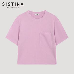 [SISTINA] 인기 포켓 포인트 크롭 니트_ASKPOO21080_PI