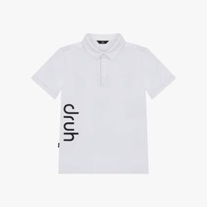 드루 남성 폴리 타공배색 티셔츠 DM42ST37_WHITE