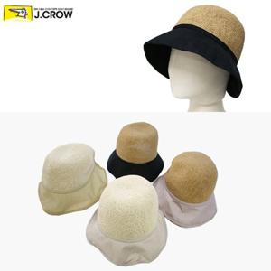 [제이크로우]심플배색 여성 지사 와이어 밀집 챙모자 (MJW24H04)