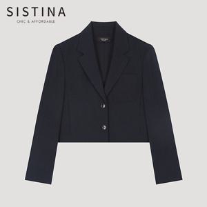 [SISTINA] 인기 투버튼 크롭 셋업 자켓_AWSJKO21040_DN