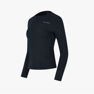 [스파이더] 여성 트레이닝 골지 긴팔 티셔츠 SPJPCNRL252WBLK