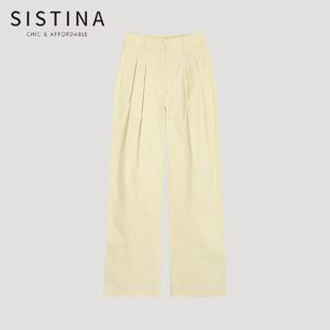 [SISTINA] 인기 투턱 컬러 스트레이트 팬츠_AWWSLO21110_LY