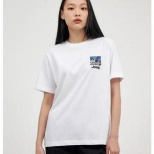 Jeep 지프 컬러 마운틴 백프린팅 지프 반팔티_JO2TSU210SG