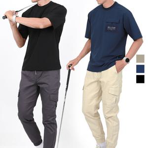 버팔로 남성 골프 메쉬 포켓 라운드넥 반팔티 Model No_DGB4079