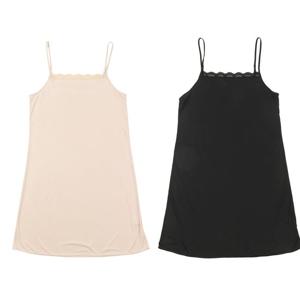 [비비안(언더웨어)]부들부들 실키한 터치감 레이스 끈 슬립 FS5560