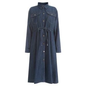 샵앤) 시즌 여성 데님 미디 플레어 롱원피스 SS-WDR-784-진청