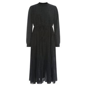 샵앤) 레오퍼드 여성 플리츠 롱원피스 CP-WDR-1641-블랙