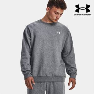 [언더아머(백)]남여공용 부드러운 로고 기모 맨투맨 UA 라이벌 플리스 크루 1382295-013